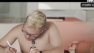 Step mom needed a deepthroat, but she ended up in the dishwasher. Forbidden kitchen bang with warm Russian - ah-me.com - Russia
