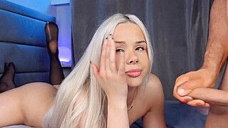 Blonde Bombshell Devours Boy Bestfriend's Cock - ah-me.com