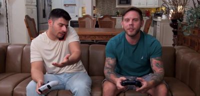 Steve Rickz - Horny Girlfriend Interrupts Boys Night To Get Her Pussy Pounded - Dave Candle, Cherry Candle, Steve Rickz - inxxx.com