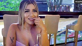 Horny latina Kylei Ellish pounds the waiter and her stepdaughter, giving them tips on hard orgy - HD porn! - ah-me.com