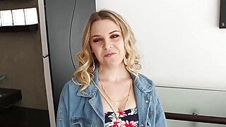 New Babe Aubrey Takes Cock to Make the Cut - ah-me.com
