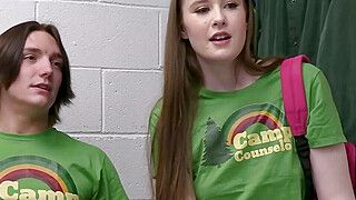 Camp Counselors Blowbang Redemption in the Backoffice - ah-me.com
