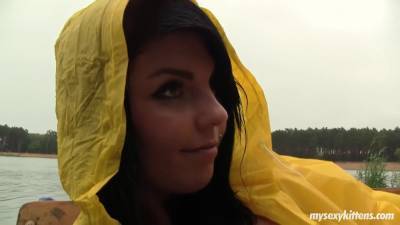 She masturbates on a boat outside - upornia.com