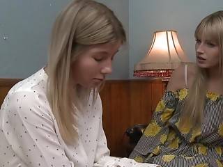 Blonde freshmen licked by lesbian senior - tubous.com