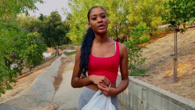 Messy money shot for Isla Biza after wood-rising POV fun - hellporno.com