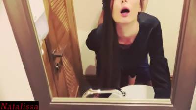 Petite Teen Gets Full Mouth Of Cum In Restaurants Toilet - Natalissa - hotmovs.com