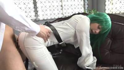 Asian bends for cock while still clothed - xbabe.com - Japan