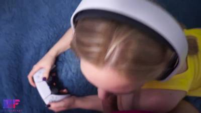 Fucked and Facialized Step Sister while Playing PS5 - pornoxo.com