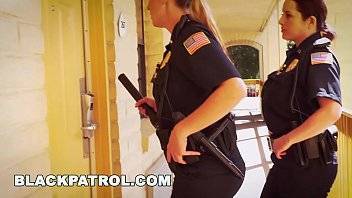 BLACK PATROL - White Cops With Big Tits Riding Big Black Cock On The Job - xvideos.com