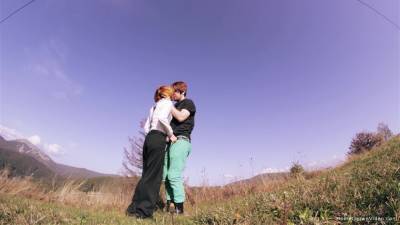 Smashing outdoor sex during camping for a thin redhead - hellporno.com