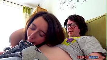 Brit newbie gets facial from nerd - xvideos.com - Britain