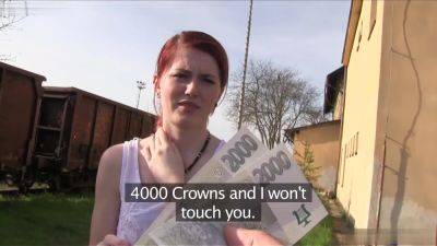 Cash Tempts Her To Fuck A Stranger - Redhead - xhand.com