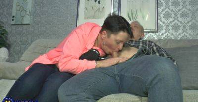 Old slut throats senior dick on cam and swallows rivers of sperm - xbabe.com