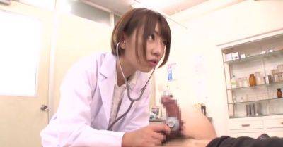 Aroused Japanese nurse goes full mode sucking cock and fucking - alphaporno.com - Japan