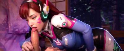 Ai generated video. Dva from Overwatch enjoys a lot sucking a long impressive cock - anysex.com - Japan