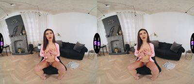 Skinny teen plays with pussy in vr, moaning loud - alphaporno.com