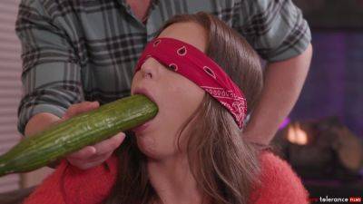 Spencer Bradley - Jay Romero - Surprise sex for this slutty babe after a nice tryout with a big cucumber - hellporno.com