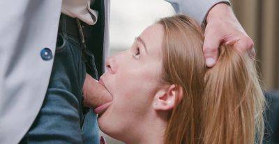 Thin beauty gets choked by the dick ahead of enduring deep penetration sex - alphaporno.com