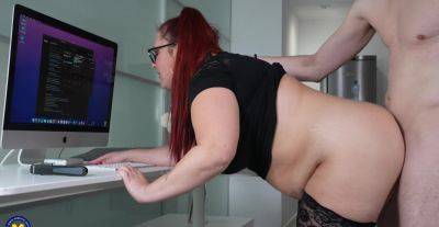 Redhead in her mid 50s fitted with nephew's cock in very rough scenes - alphaporno.com