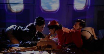 Anna De-Ville - Subil Arch - Stewardess Subil Arch and Anna De Ville in hot threesome - alphaporno.com