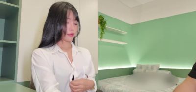 Horny Asian Teacher with a Big Ass gets Cum on Her Pantyhose - inxxx.com