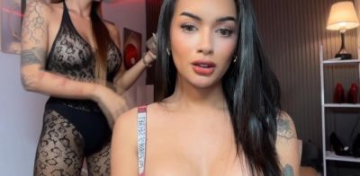 Trans Besties’ Sneaky Online Date Dual Cock Stroke - ah-me.com