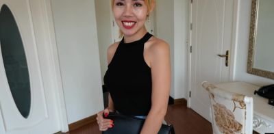 Petite Asian teen giving a pov blowjob - ah-me.com