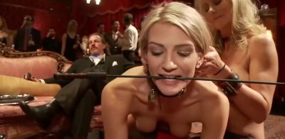 Amanda Tate And Simone Sonay Collared For Rough Dual Oral Spanking With Maestro - ah-me.com
