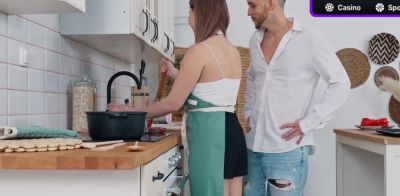 Nymph - Busty nymph dances in kitchen then gives powerful twat licking with dancing - ah-me.com