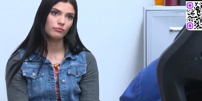 Cute blondie dame enjoys getting drilled by a giant bone security officer - ah-me.com
