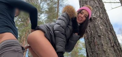 Katty West - Real Sex in Winter Snowy Forest with Cum in Pussy - Creampie - inxxx.com