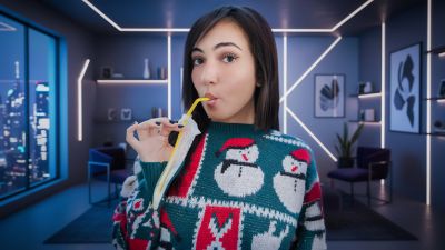 Mini Dress And Mira Luv In Miras Cum Addiction Is Getting Out Of Hand - videomanysex.com