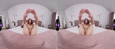 Redheaded teen Sirena Milano indulges in a steamy solo session on her comfy bed - alphaporno.com