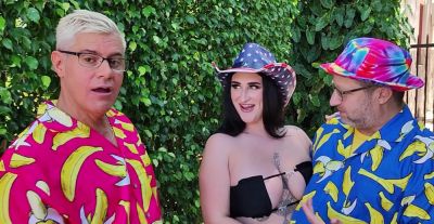 Avalon Mira's big tits bounce in Dan & Dean Van Damme's amateur porn - alphaporno.com