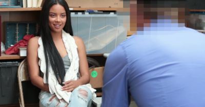 Amateur babes in a steamy interracial threesome, caught by the cop - alphaporno.com