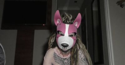 Tattooed hottie in a mask, sucking cock on camera - alphaporno.com