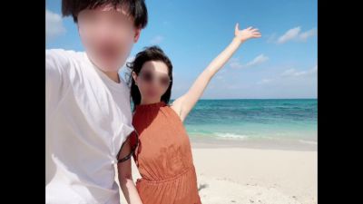 Skin - Japanese amateur in fishnet lingerie records creampie sex during tropical getaway - yesvids.com - Japan
