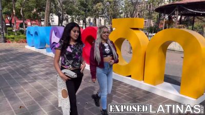 Two Latinas heat up from park stroll to fierce bedroom session - yesvids.com - Spain