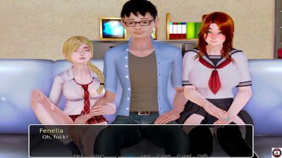 Red-haired anime girl Anastasia gets facial from teacher Alex in school fantasy - yesvids.com