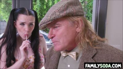 Brunette step-granddaughter tempts older man in forbidden family encounter - yesvids.com