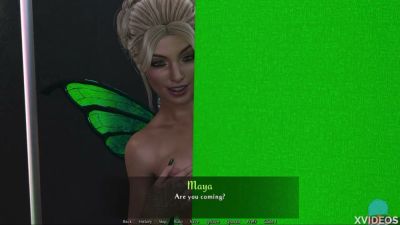 Fantasy fairy in green wings gives a sensual titjob in POV - yesvids.com