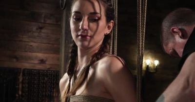 Andi Rose - Brunette Bound Suspended Squirts Hard - inxxx.com