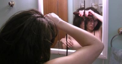 Scarlett - Dirty Scarlet's steamy brunette fetish in solitary bathroom play - alphaporno.com