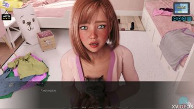 Young woman with light brown hair and freckles plays caretaker role in pink bedroom - yesvids.com