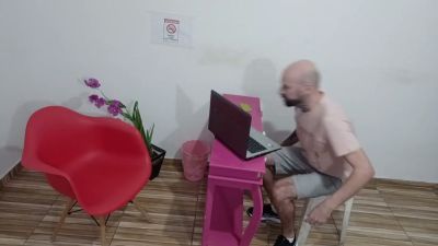 New - Redheaded employee pleads with her boss during a rough office domination session - yesvids.com