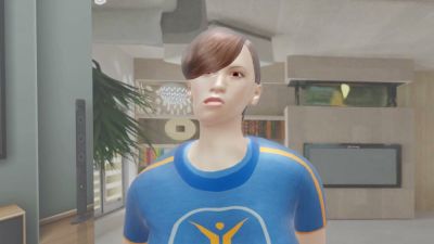 Interracial 3D couple in a school-themed room explore oral and anal pleasures - yesvids.com
