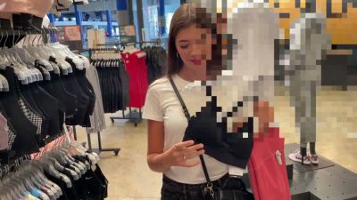 Young brunette takes every inch deep in the fitting room - yesvids.com