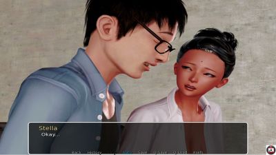 Stylized cartoon group unfolds in a dorm with Victoria at the center - yesvids.com
