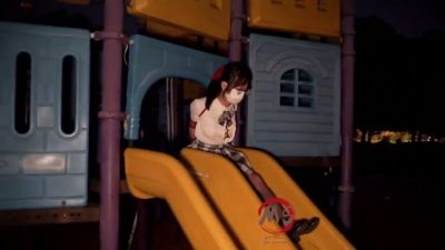 Chinese beauty bound in intricate red rope bondage under moonlight - yesvids.com - China