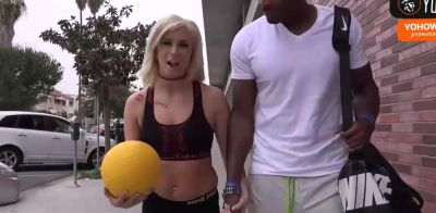 Nymph - Blonde nymph gets a fat boner from her coach - ah-me.com
